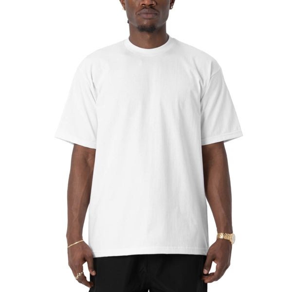 Pro Club Men's Heavyweight Cotton Short Sleeve Tee White / XXL Pro Club Men's Heavyweight Cotton Short Sleeve Tee White / XXL