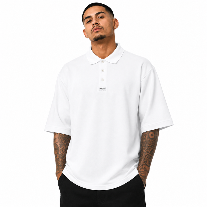 Caltop Heavyweight Solid Polo 3 Button Shirt