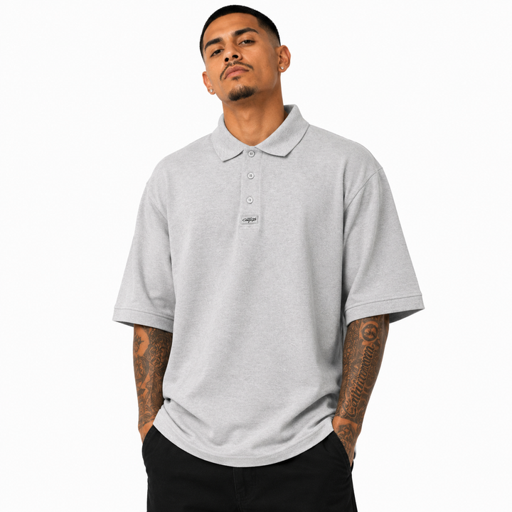Caltop Heavyweight Solid Polo 3 Button Shirt