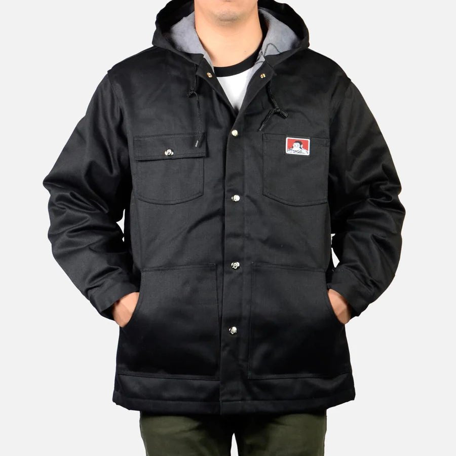 BEN DAVIS FRONT SNAP HOODED JACKET - TheOGshop.comTheOGshop.com