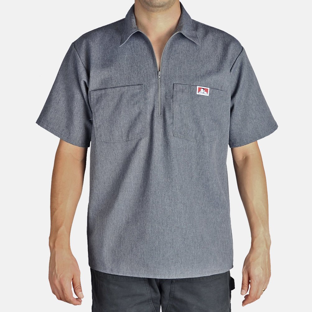 Ben Davis Short Sleeve Solid 1/2 Zip Shirt - Dress ShirtBen DavisTheOGshop.com