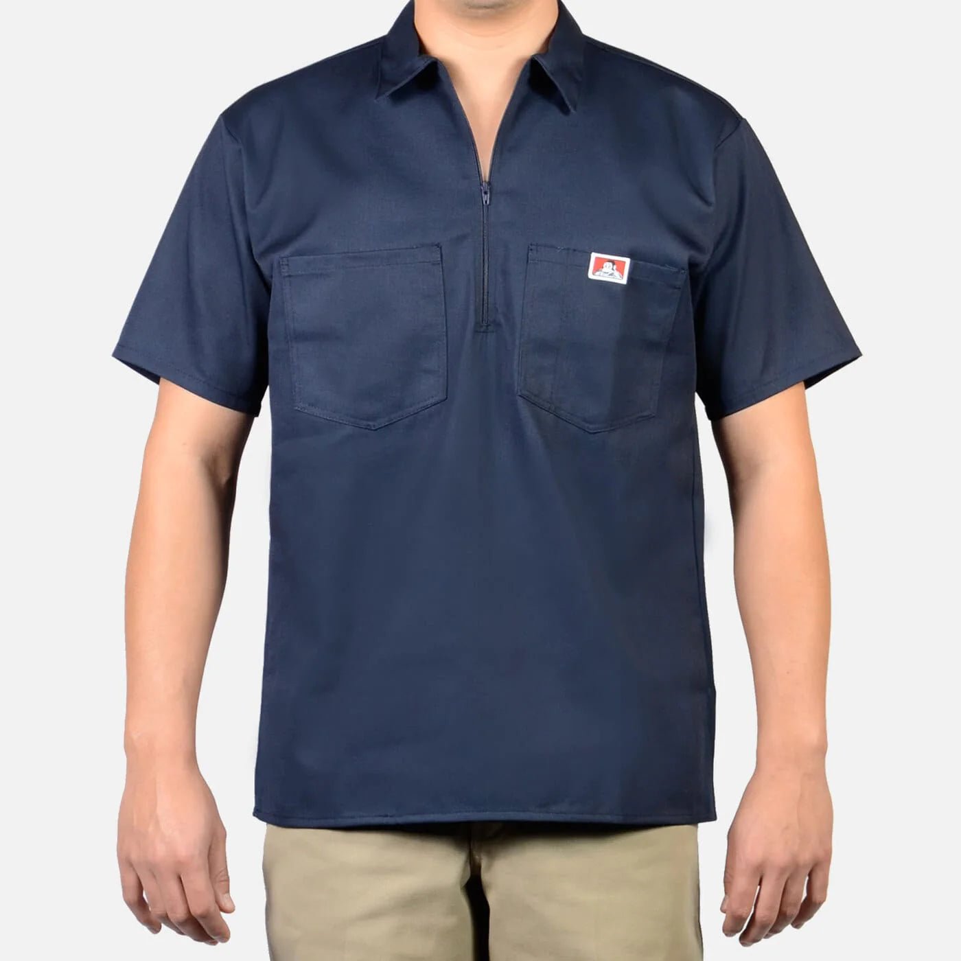 Ben Davis Short Sleeve Solid 1/2 Zip Shirt - Dress ShirtBen DavisTheOGshop.com