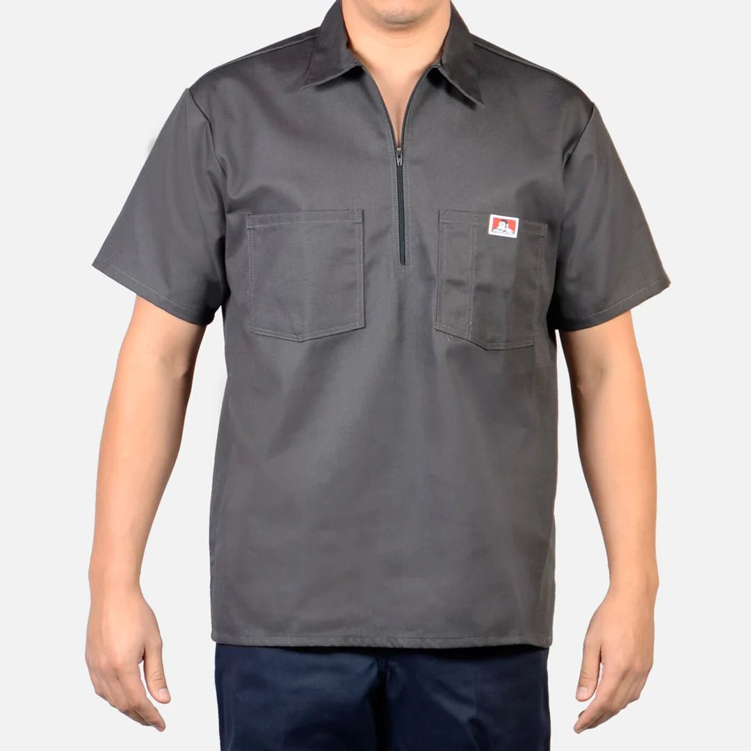 Ben Davis Short Sleeve Solid 1/2 Zip Shirt - Dress ShirtBen DavisTheOGshop.com