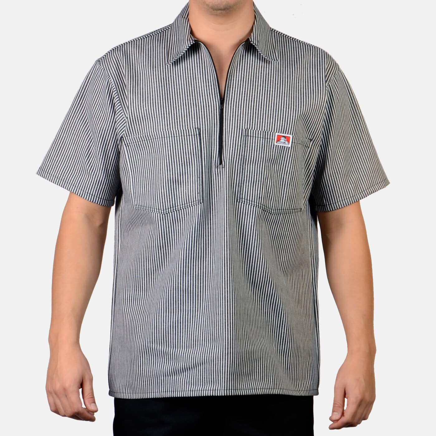 Ben Davis Short Sleeve Striped 1/2 Zip Shirt – TheOGshop.com