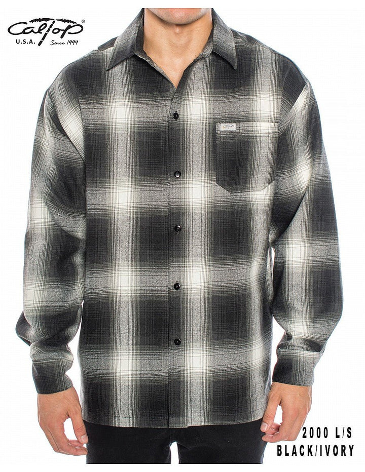 Caltop Long Sleeve Veterano Plaid Flannel Shirt - FlannelCalTopTheOGshop.com