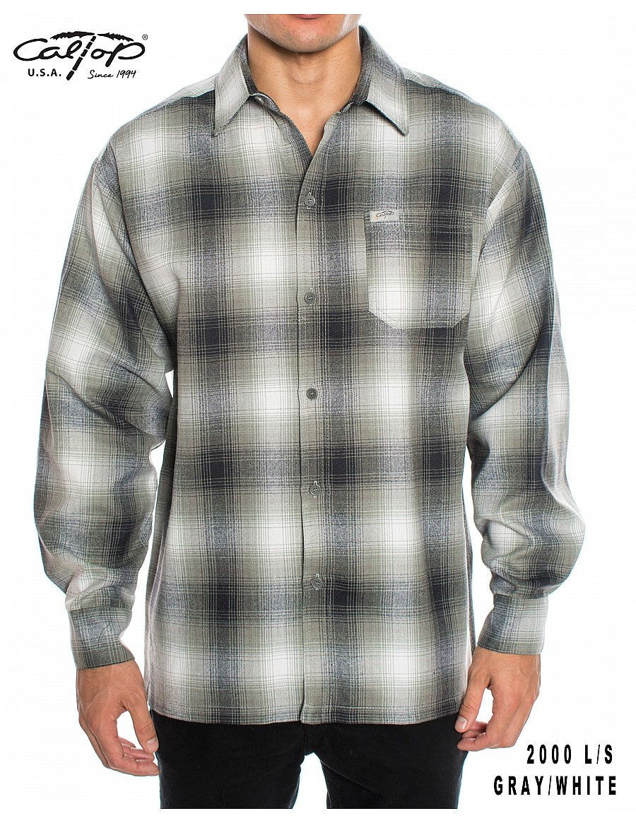 Caltop Long Sleeve Veterano Plaid Flannel Shirt - FlannelCalTopTheOGshop.com