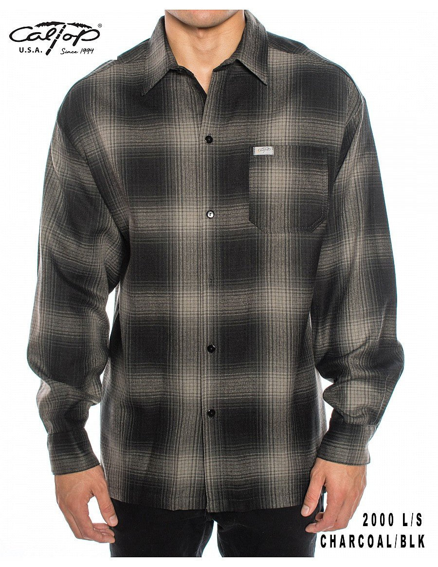 Caltop Long Sleeve Veterano Plaid Flannel Shirt - FlannelCalTopTheOGshop.com