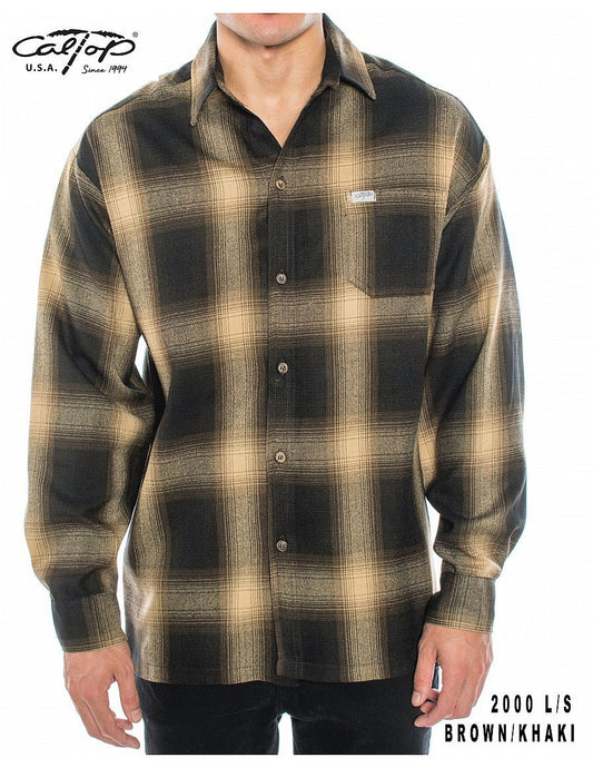 Caltop Long Sleeve Veterano Plaid Flannel Shirt - FlannelCalTopTheOGshop.com