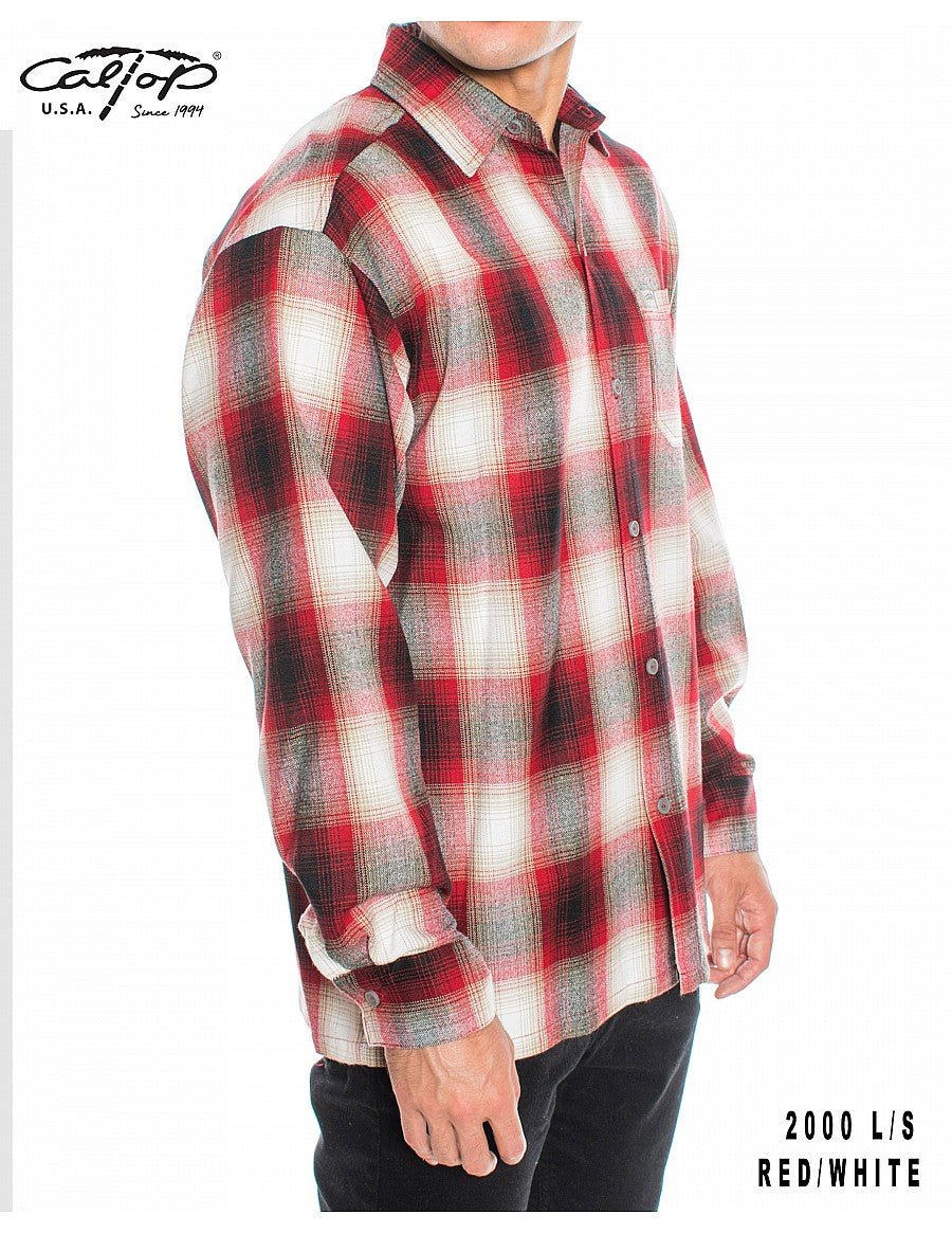 Caltop Long Sleeve Veterano Plaid Flannel Shirt - FlannelCalTopTheOGshop.com