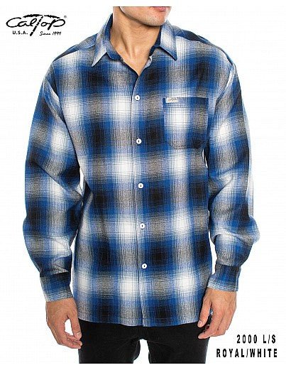 Caltop Long Sleeve Veterano Plaid Flannel Shirt - FlannelCalTopTheOGshop.com