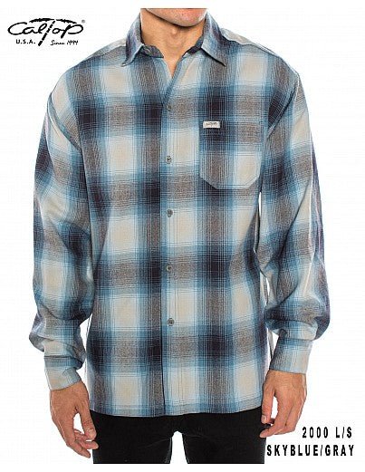 Caltop Long Sleeve Veterano Plaid Flannel Shirt - FlannelCalTopTheOGshop.com
