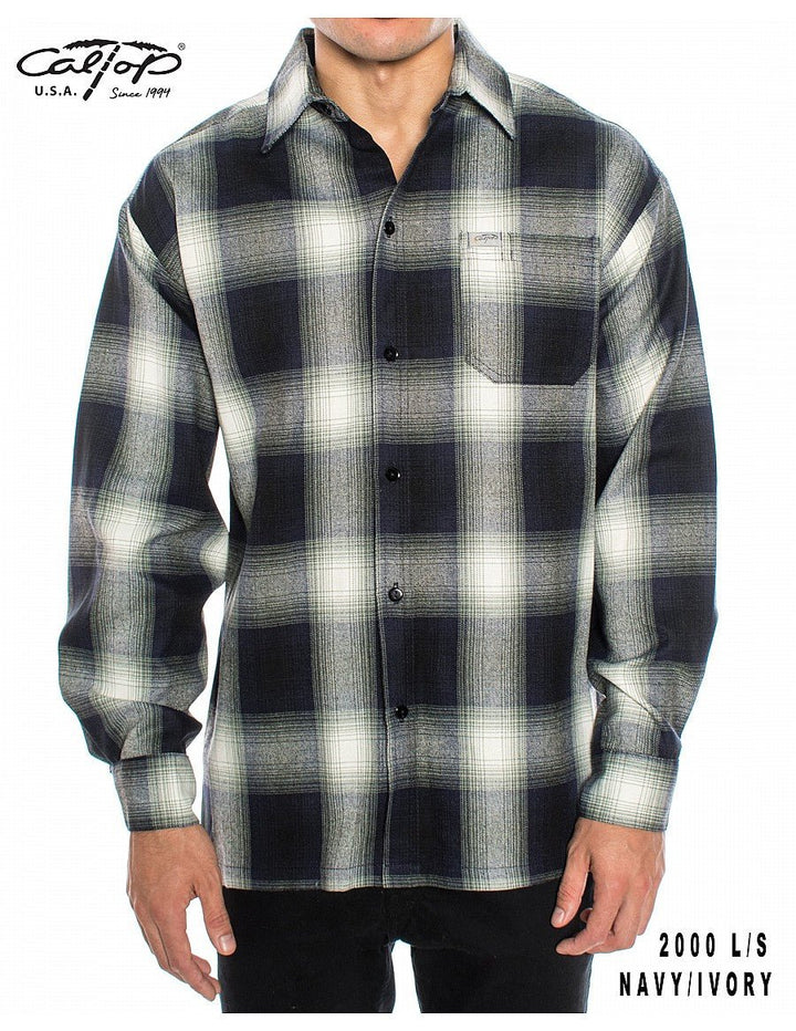 Caltop Long Sleeve Veterano Plaid Flannel Shirt - FlannelCalTopTheOGshop.com