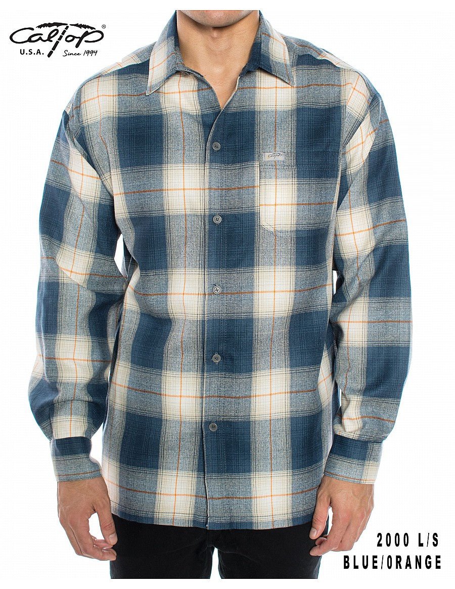 Caltop Long Sleeve Veterano Plaid Flannel Shirt - FlannelCalTopTheOGshop.com