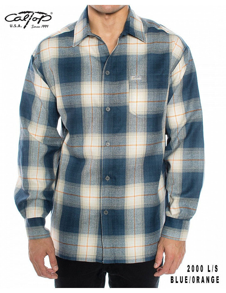 Caltop Long Sleeve Veterano Plaid Flannel Shirt - FlannelCalTopTheOGshop.com