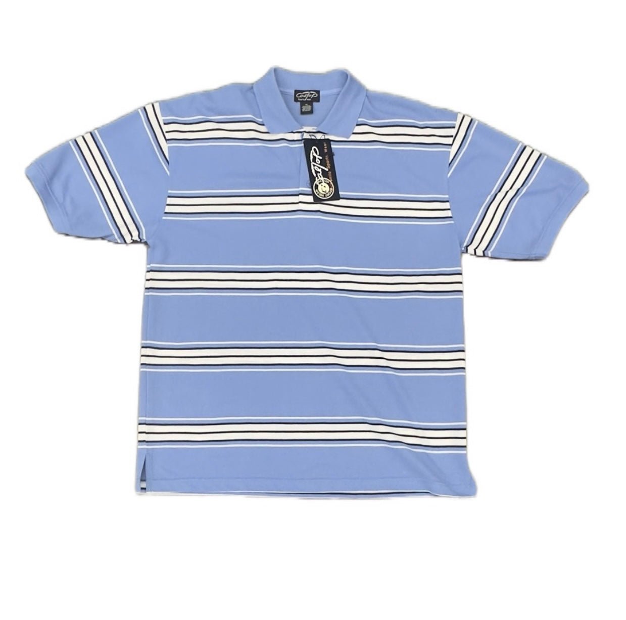 【KOOLOSET】Boxy Stripe Collar Short Sleeve Tee Wholesale Men Casual Colorblock Striped Lapel Short Sleeve