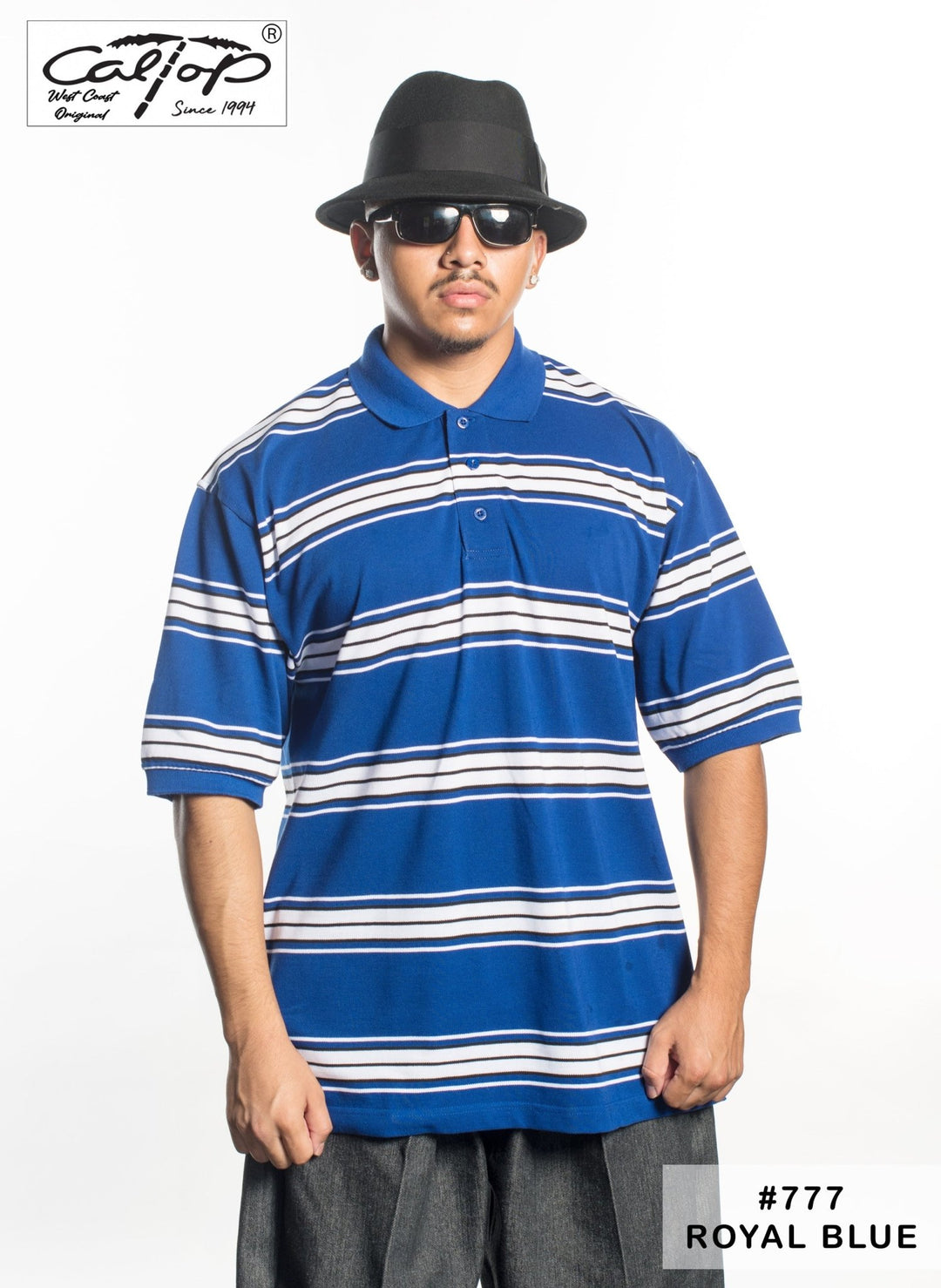 Caltop Short Sleeve Striped Polo Shirt - PoloCalTopTheOGshop.com