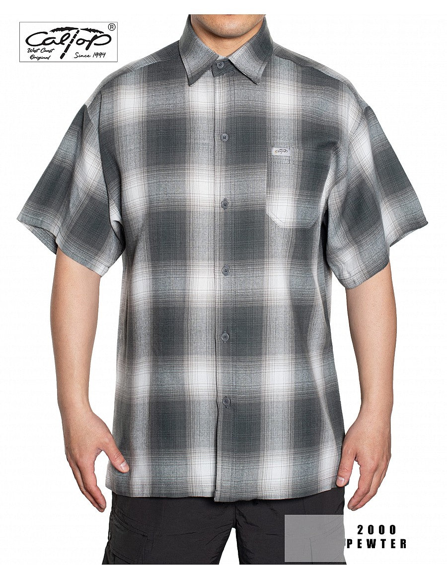 Caltop Short Sleeve Veterano Plaid Flannel Shirt