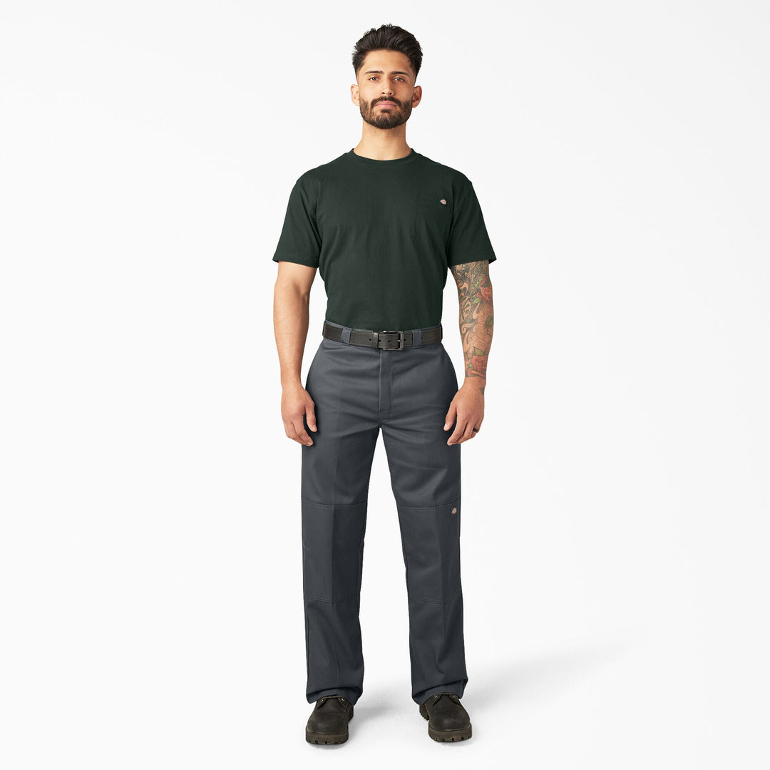 Dickies Loose Fit Double Knee Work Pants Charcoal Gray - PantsDickiesTheOGshop.com