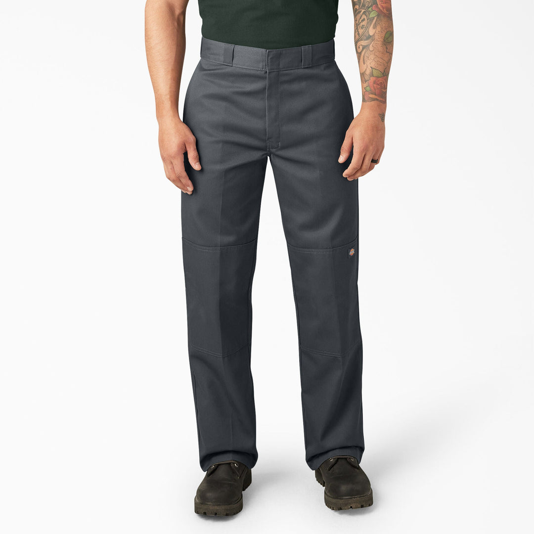 Dickies Loose Fit Double Knee Work Pants Charcoal Gray - PantsDickiesTheOGshop.com