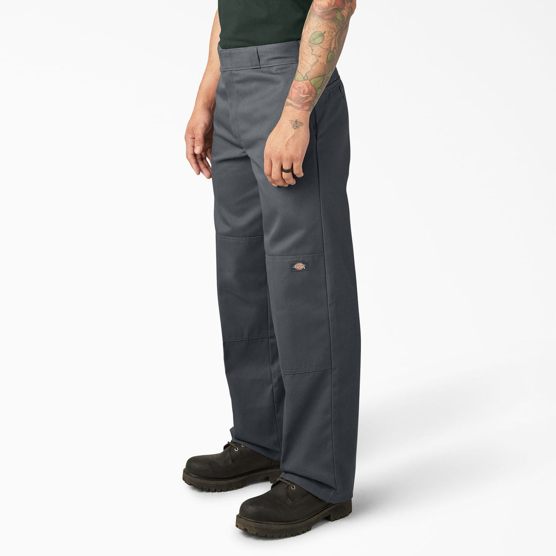 Dickies Loose Fit Double Knee Work Pants Charcoal Gray - PantsDickiesTheOGshop.com