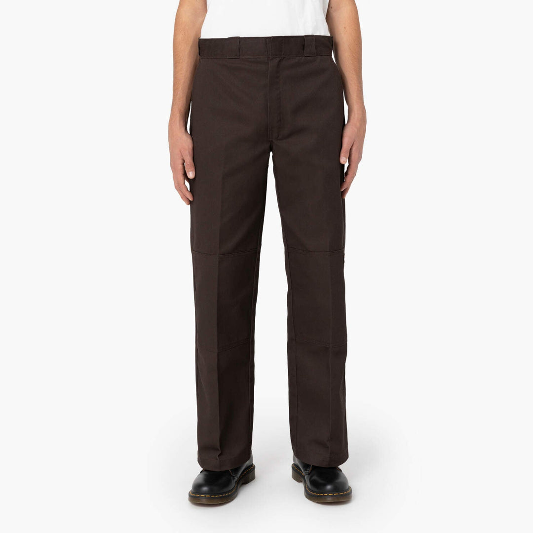 Dickies Loose Fit Double Knee Work Pants Dark Brown - PantsDickiesTheOGshop.com