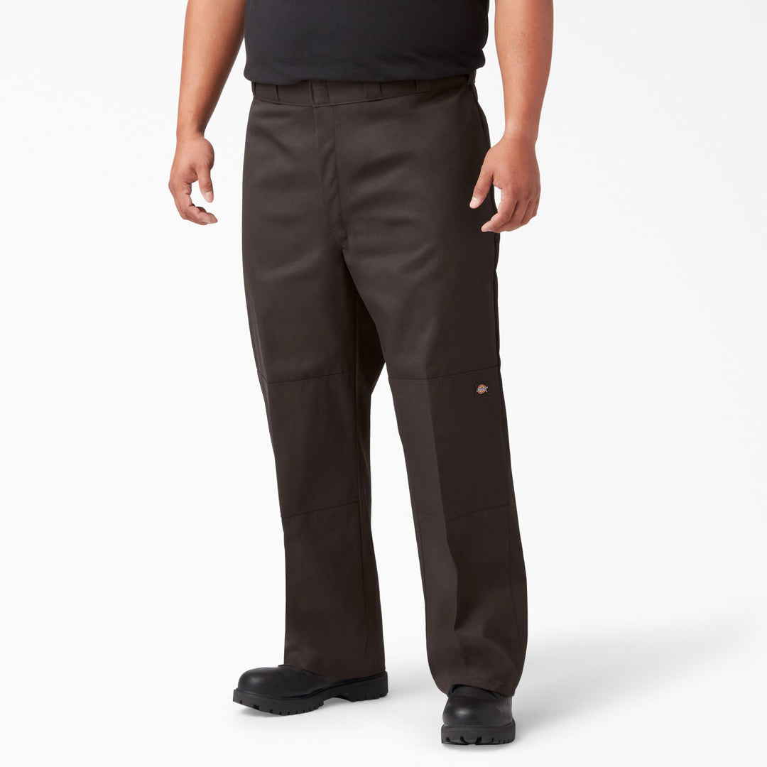 Dickies Loose Fit Double Knee Work Pants Dark Brown - PantsDickiesTheOGshop.com