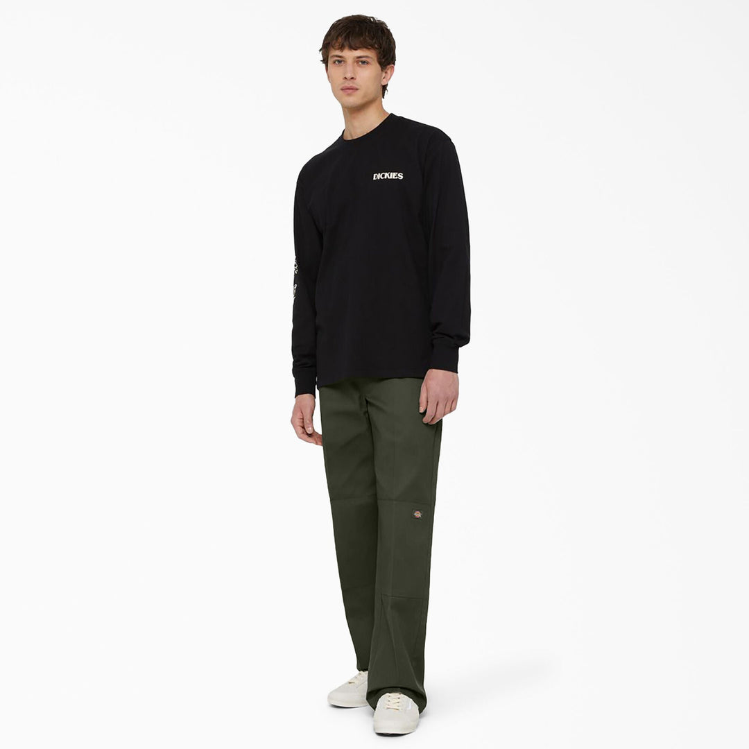 Dickies Loose Fit Double Knee Work Pants Olive Green - PantsDickiesTheOGshop.com