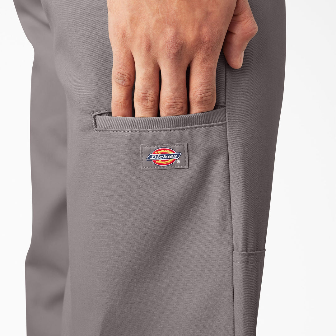 Dickies Loose Fit Double Knee Work Pants Silver - PantsDickiesTheOGshop.com