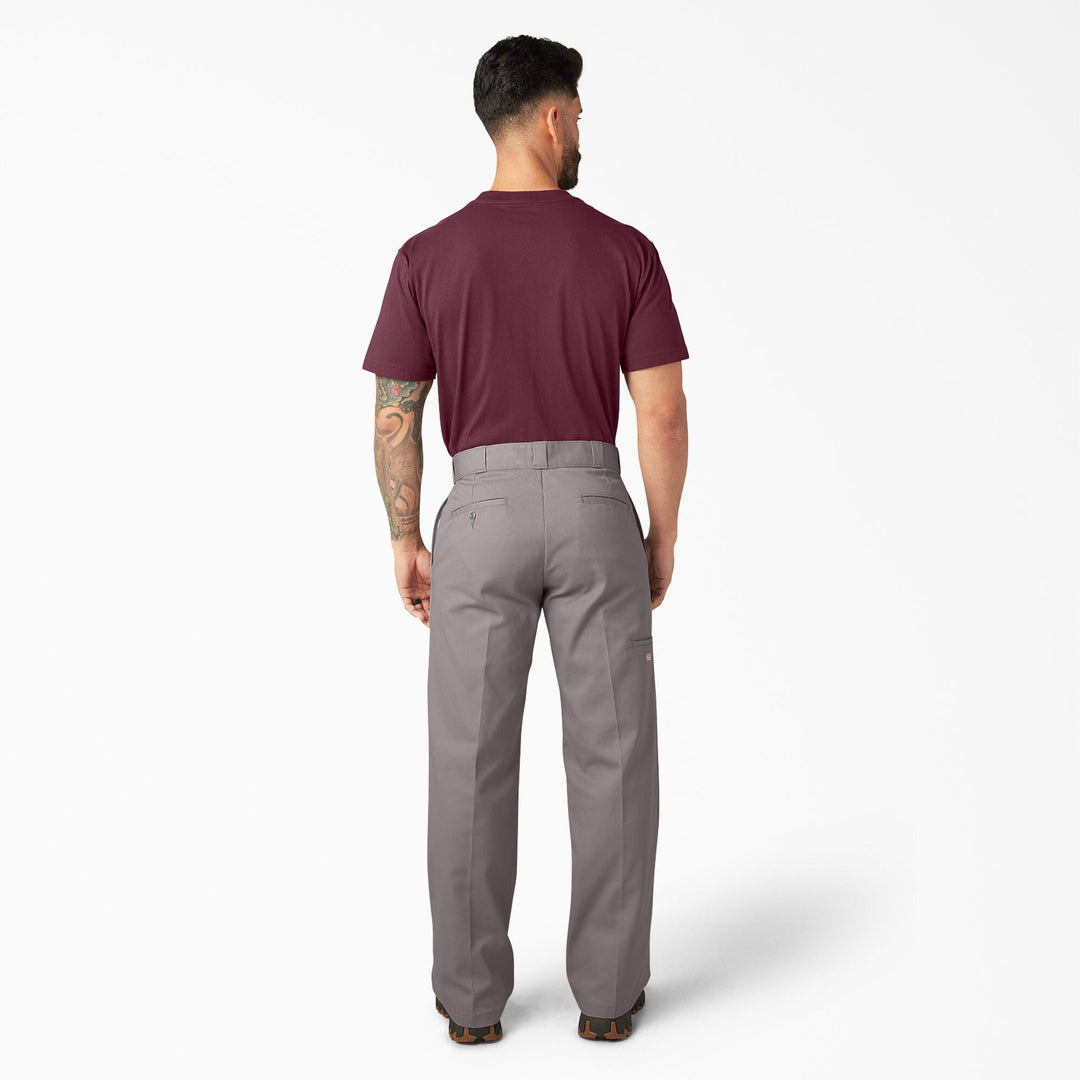 Dickies Loose Fit Double Knee Work Pants Silver - PantsDickiesTheOGshop.com