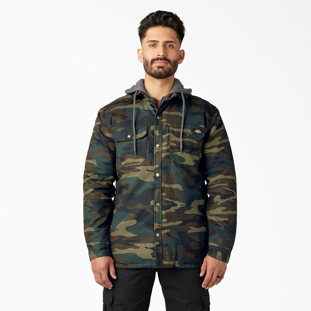 Dickies Water Repellent Duck Hooded Shirt Jacket - JacketDickiesTheOGshop.com