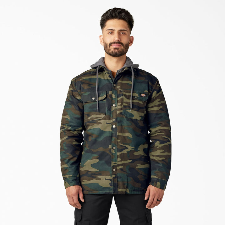 Dickies Water Repellent Duck Hooded Shirt Jacket - JacketDickiesTheOGshop.com