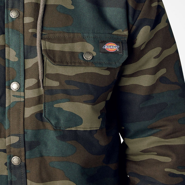 Dickies Water Repellent Duck Hooded Shirt Jacket - JacketDickiesTheOGshop.com