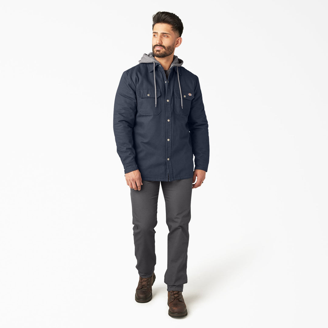 Dickies Water Repellent Duck Hooded Shirt Jacket - JacketDickiesTheOGshop.com