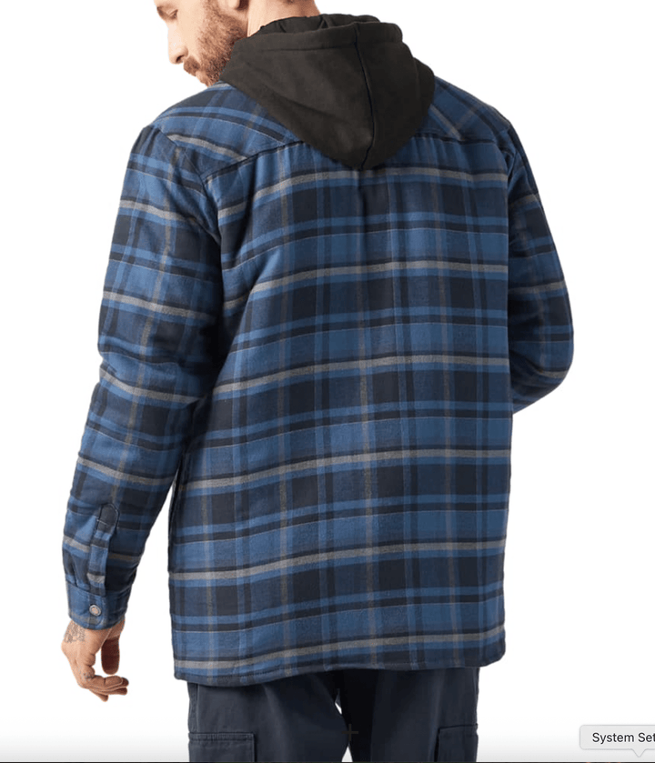 Dickies Water Repellent Flannel Hooded Shirt Jacket - JacketDickiesTheOGshop.com