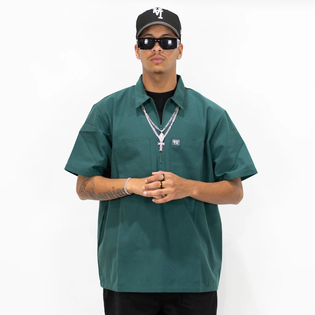 FB County Short Sleeve Zip Shirt - ShirtFB CountyTheOGshop.com