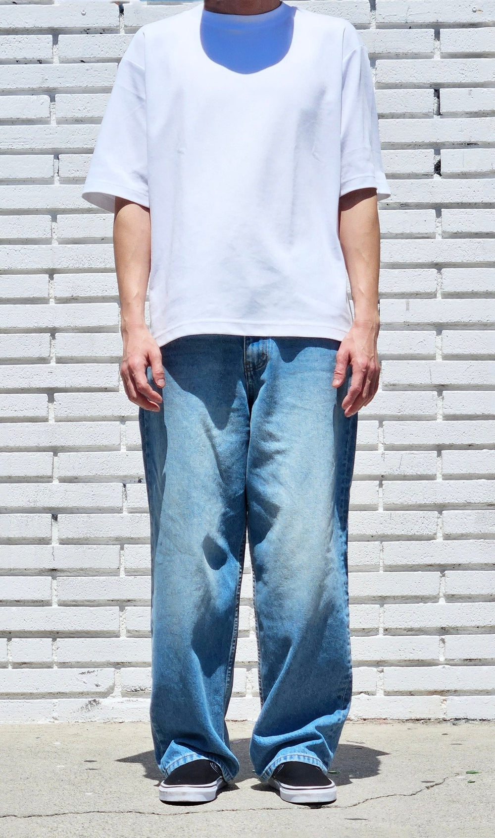 Neo Blue Tinted Fade Medium Blue Baggy Jeans - PantsNeo BlueTheOGshop.com