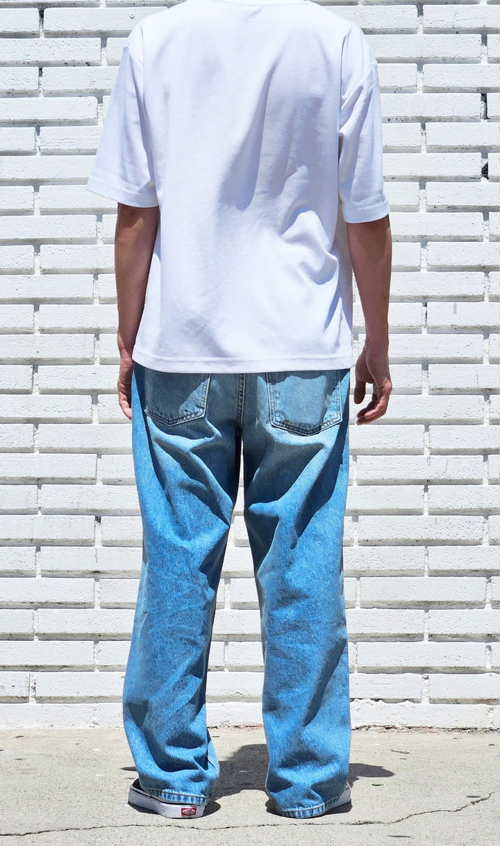 Neo Blue Tinted Fade Medium Blue Baggy Jeans - PantsNeo BlueTheOGshop.com