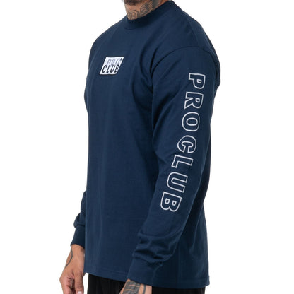 Pro Club Embroidered Box Logo Long Sleeve Heavyweight T-Shirt - Long SleevePro ClubTheOGshop.com