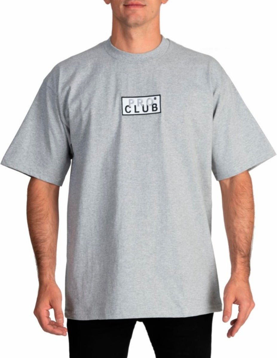 Pro Club Heavyweight Short Sleeve Embroidered Box Logo Tee