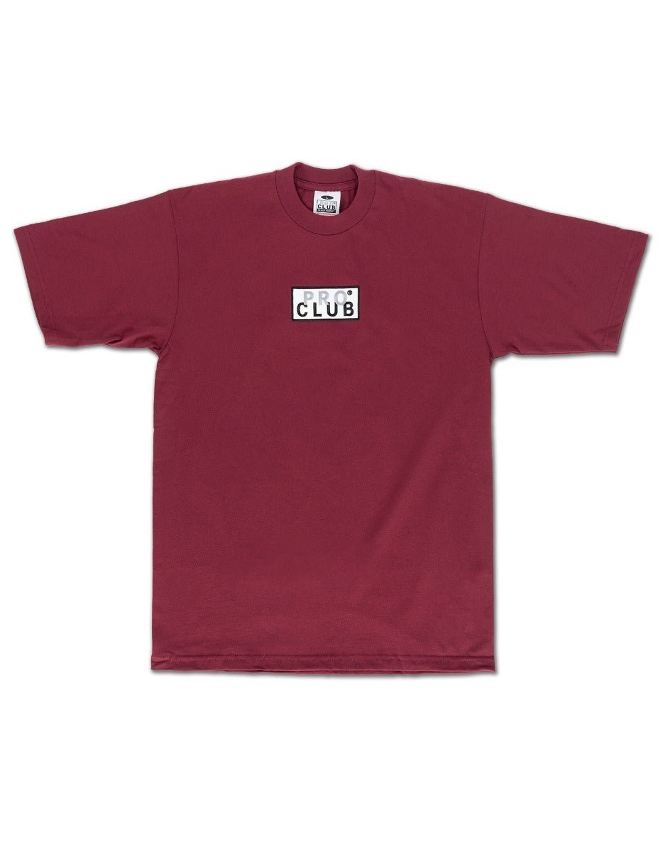 Pro Club Heavyweight Short Sleeve Embroidered Box Logo Tee - T ShirtsPro ClubTheOGshop.com