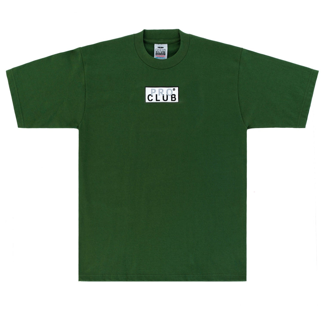 Pro Club Heavyweight Short Sleeve Embroidered Box Logo Tee - T ShirtsPro ClubTheOGshop.com