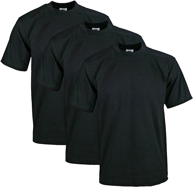 Pro Club Men's Heavyweight Cotton Short Sleeve Crew Neck T-Shirt 3 Pack - T ShirtsPro ClubTheOGshop.com