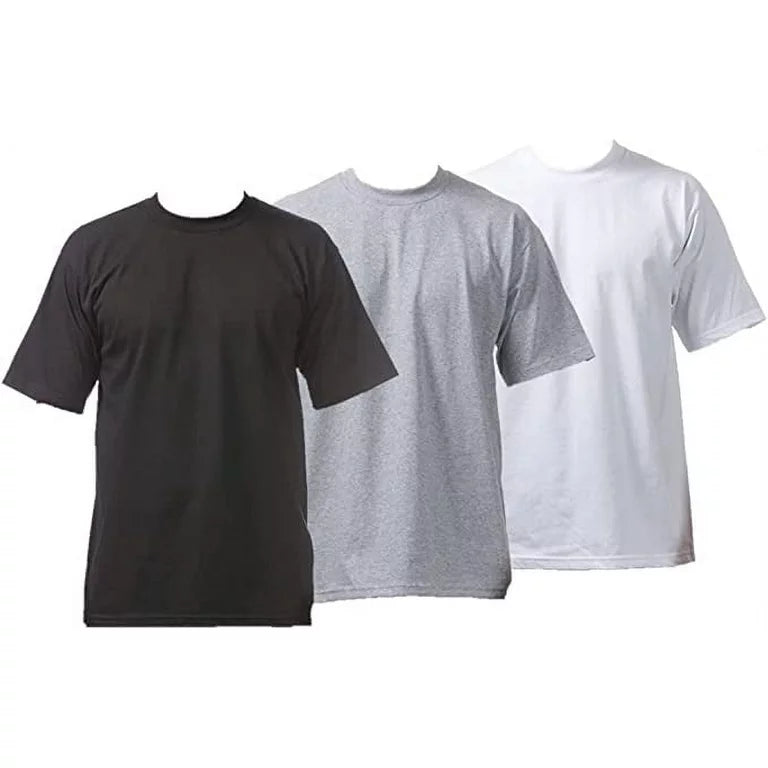 Pro Club Men's Heavyweight Cotton Short Sleeve Crew Neck T-Shirt 3 Pack - T ShirtsPro ClubTheOGshop.com